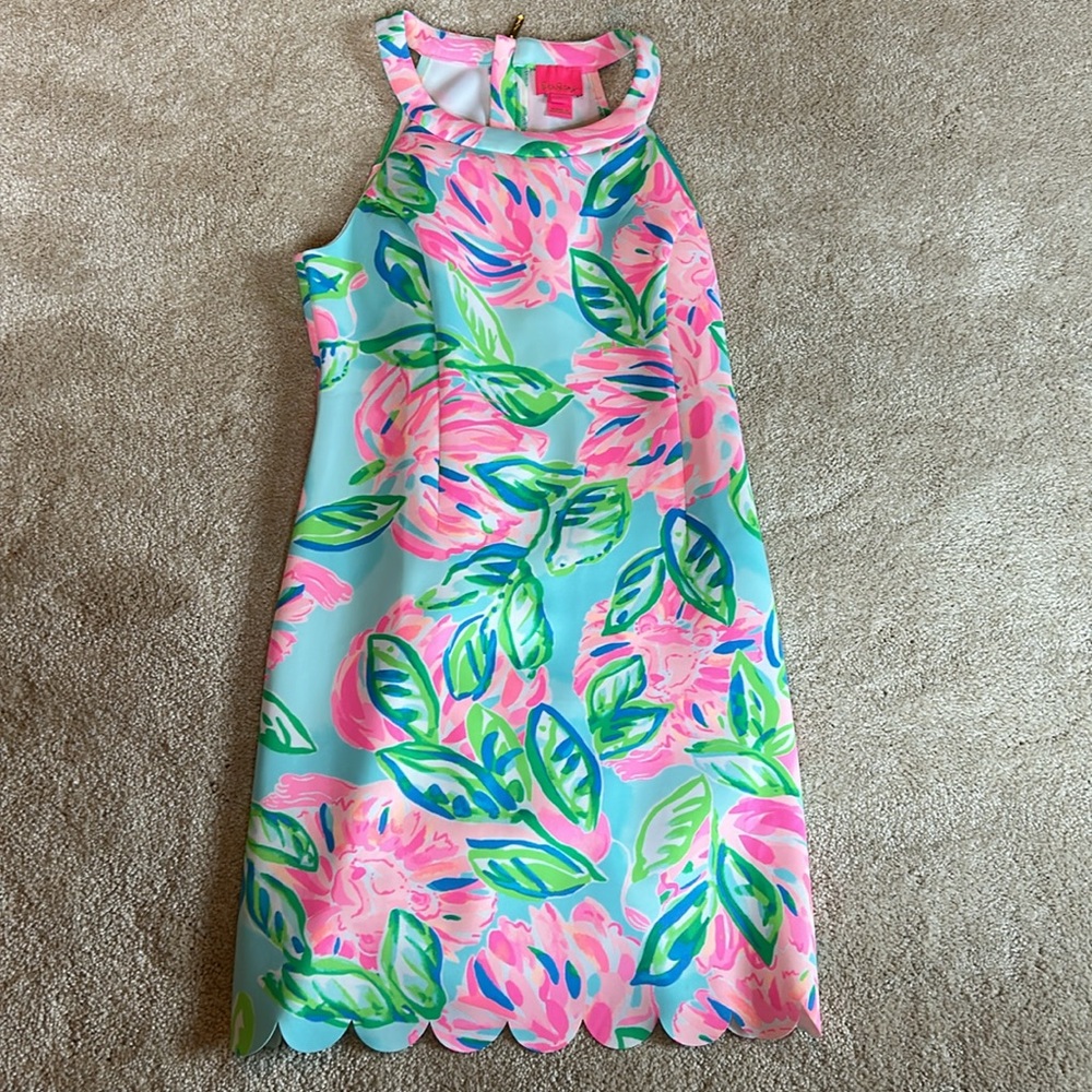 Lilly Pulitzer girls Sophelia shift dress scuba size 12